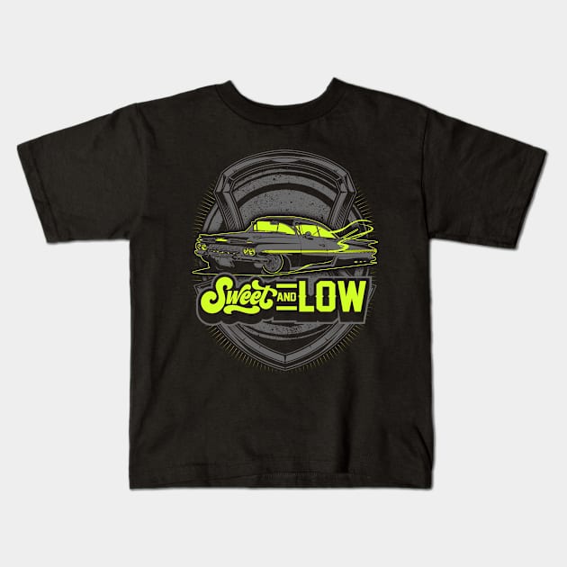 Low Rider Car Sweet And Low Kids T-Shirt by Jonny1223